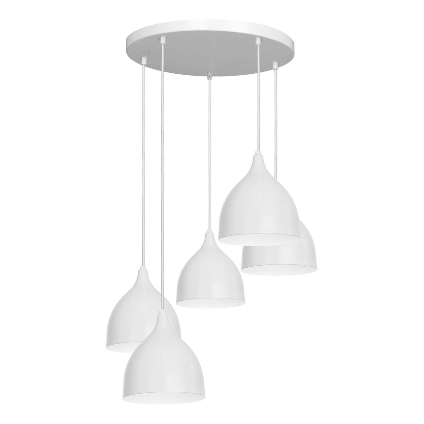 Lestenec na vrvici NOAK 5xE27/15W/230V siva