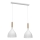 Lestenec na vrvici NOAK WOOD 2xE27/15W/230V bela/bukev