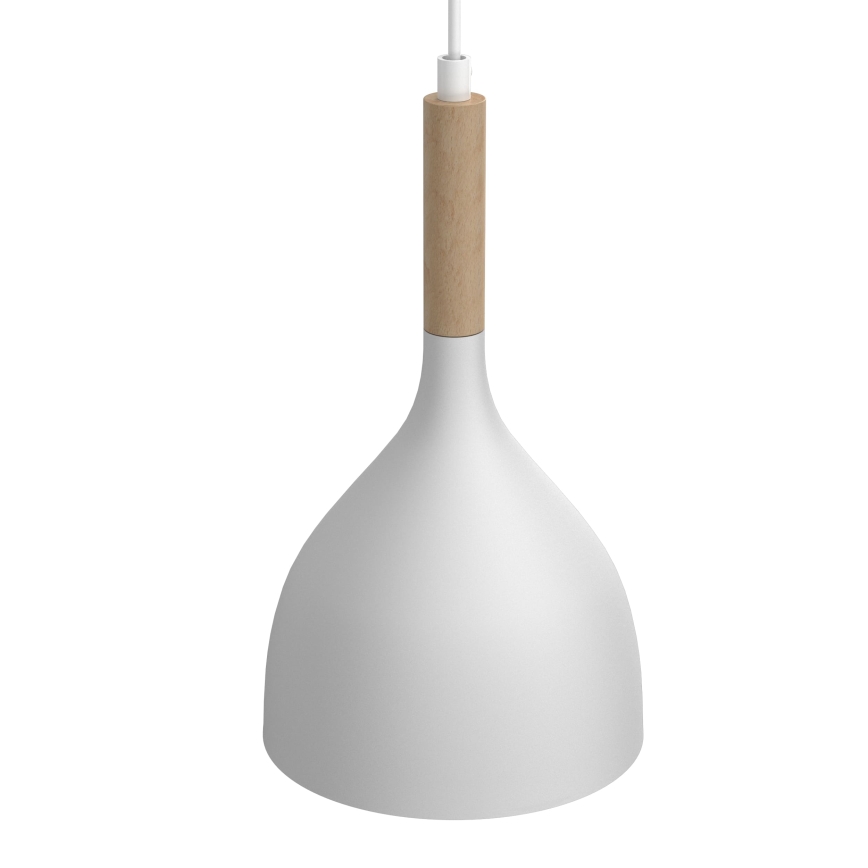 Lestenec na vrvici NOAK WOOD 2xE27/15W/230V bela/bukev