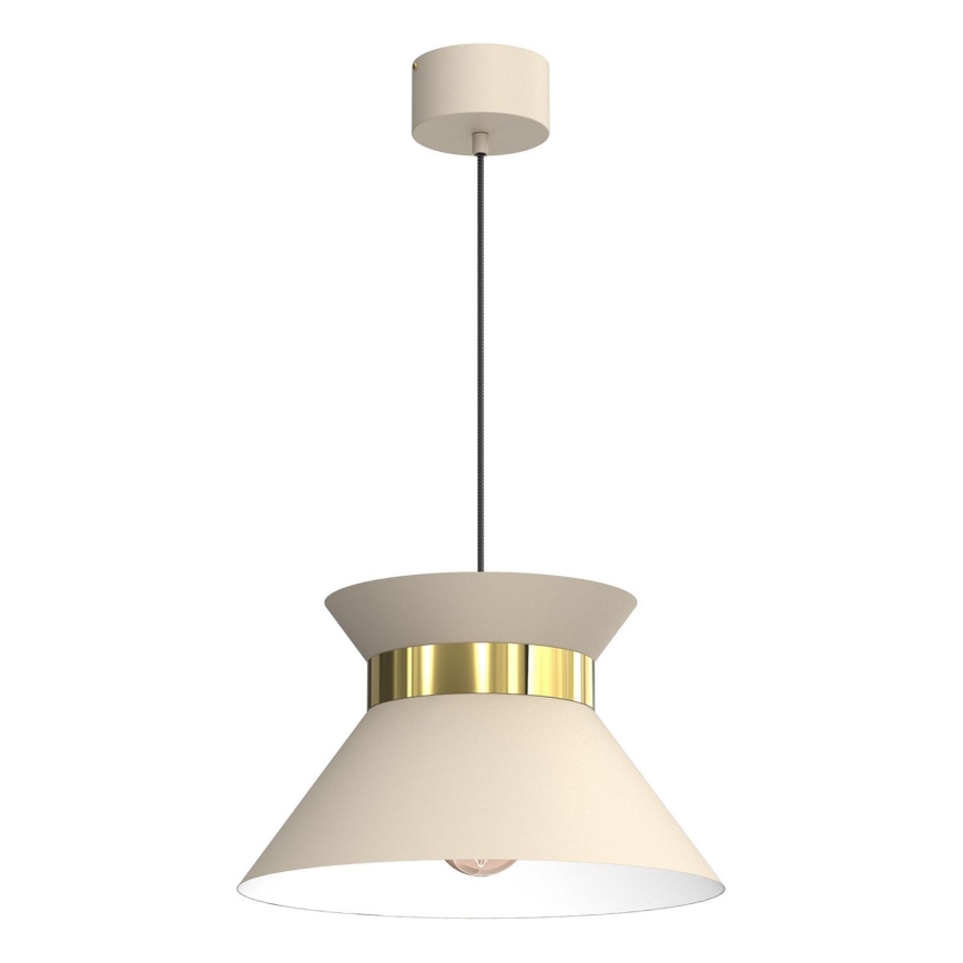 Lestenec na vrvici NORGE 1xE27/15W/230V bež/zlata