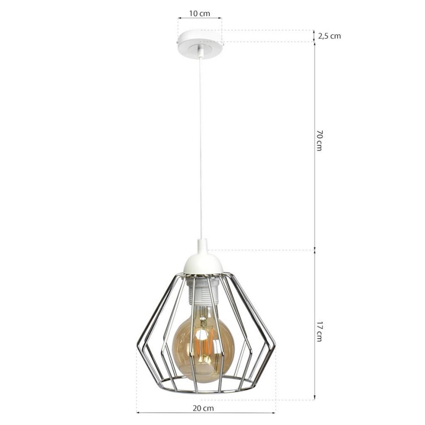 Lestenec na vrvici NORMAN 1xE27/60W/230V
