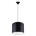 Lestenec na vrvici NOVA 1xE27/15W/230V pr. 30 cm črna
