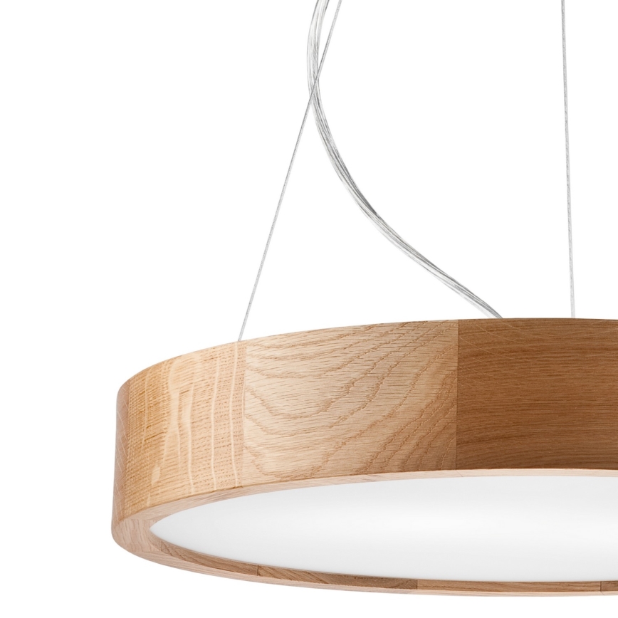 Lestenec na vrvici OAK 3xE27/60W/230V hrast ø 47,5 cm - FSC certifikat