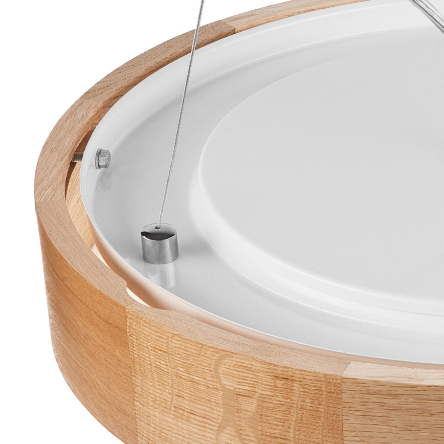 Lestenec na vrvici OAK 3xE27/60W/230V hrast ø 47,5 cm - FSC certifikat