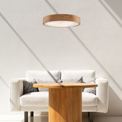 Lestenec na vrvici OAK 3xE27/60W/230V hrast ø 47,5 cm