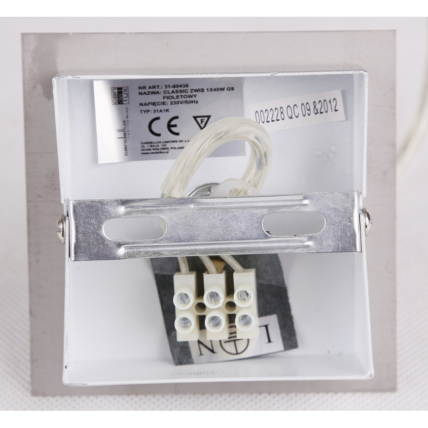 Lestenec na vrvici ODEN 1xG9/40W/230V pr. 12 cm