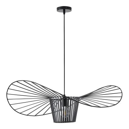 Lestenec na vrvici OGGI 1xE27/40W/230V pr. 80 cm črna