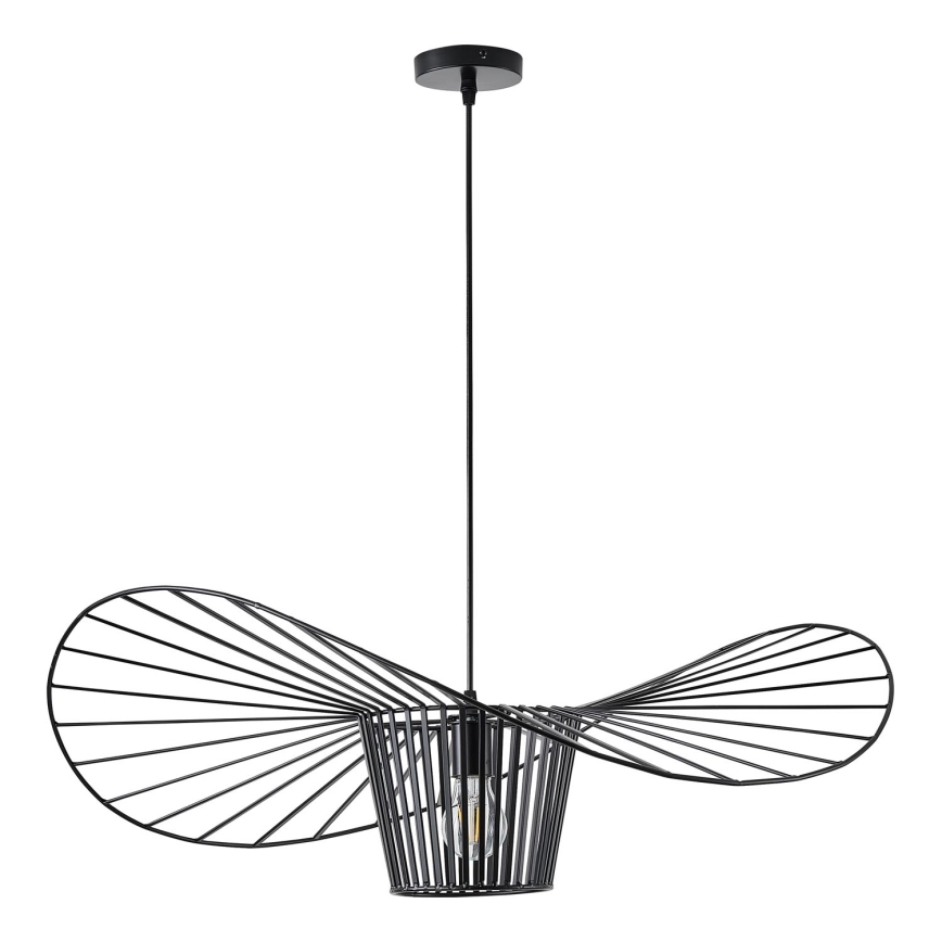 Lestenec na vrvici OGGI 1xE27/40W/230V pr. 80 cm črna