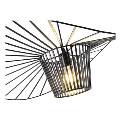 Lestenec na vrvici OGGI 1xE27/40W/230V pr. 80 cm črna