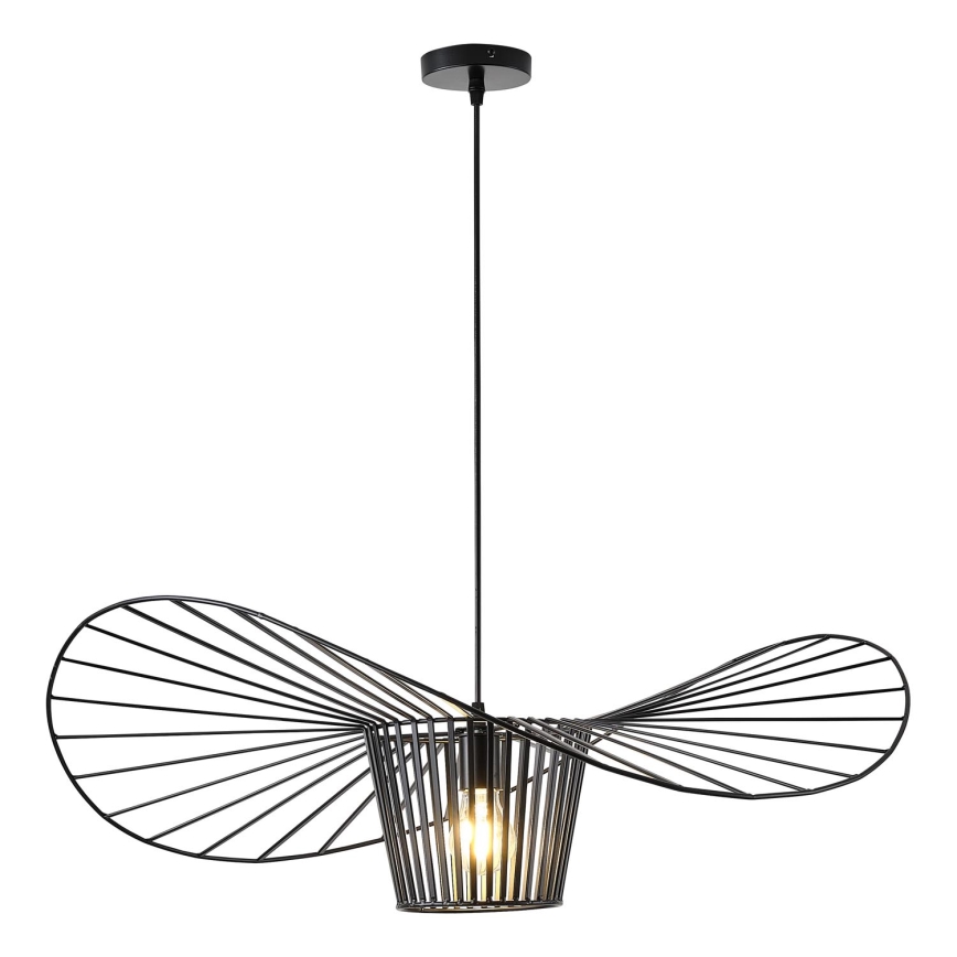 Lestenec na vrvici OGGI 1xE27/40W/230V pr. 80 cm črna