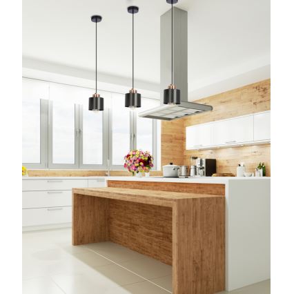 Lestenec na vrvici OLENA 1xE27/60W/230V črna
