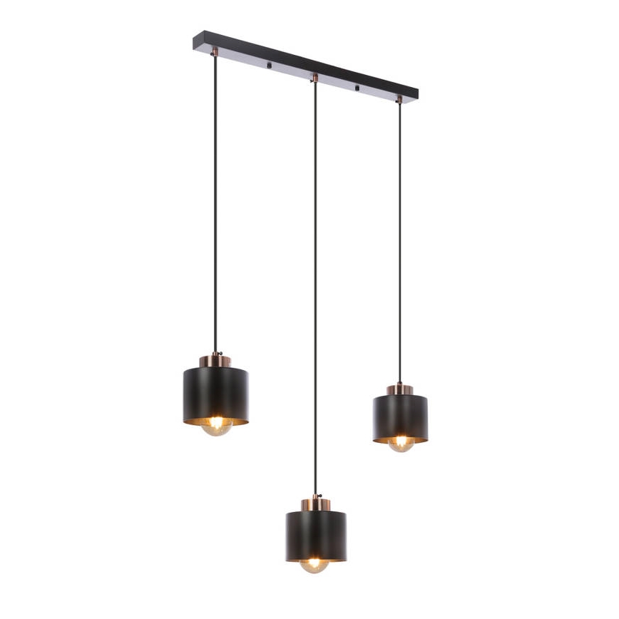 Lestenec na vrvici OLENA 3xE27/60W/230V črna