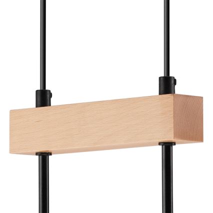 Lestenec na vrvici ORAZIO 2xE27/60W/230V bukev