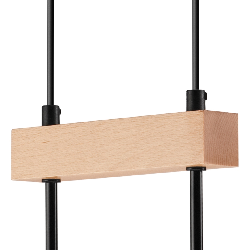 Lestenec na vrvici ORAZIO 2xE27/60W/230V bukev