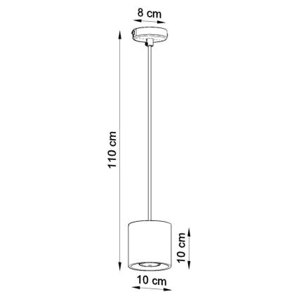 Lestenec na vrvici ORBIS 1 1xGU10/40W/230V bel