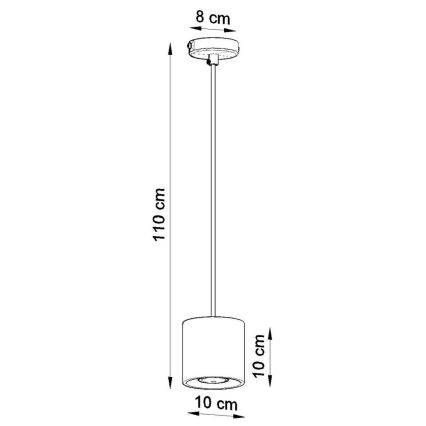 Lestenec na vrvici ORBIS 1 1xGU10/40W/230V črn