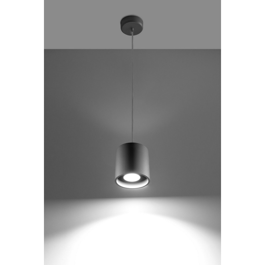 Lestenec na vrvici ORBIS 1 1xGU10/40W/230V siv