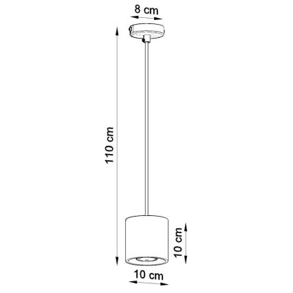 Lestenec na vrvici ORBIS 1 1xGU10/40W/230V siv