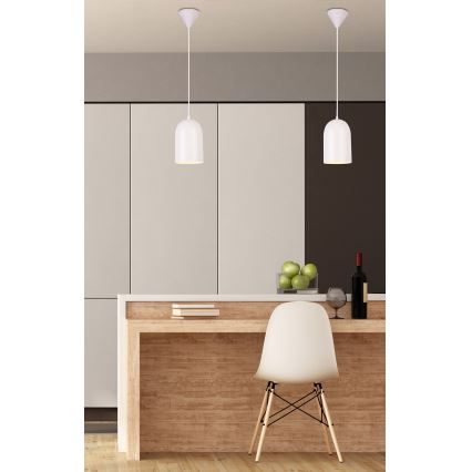 Lestenec na vrvici OSS 1xE27/40W/230V bela
