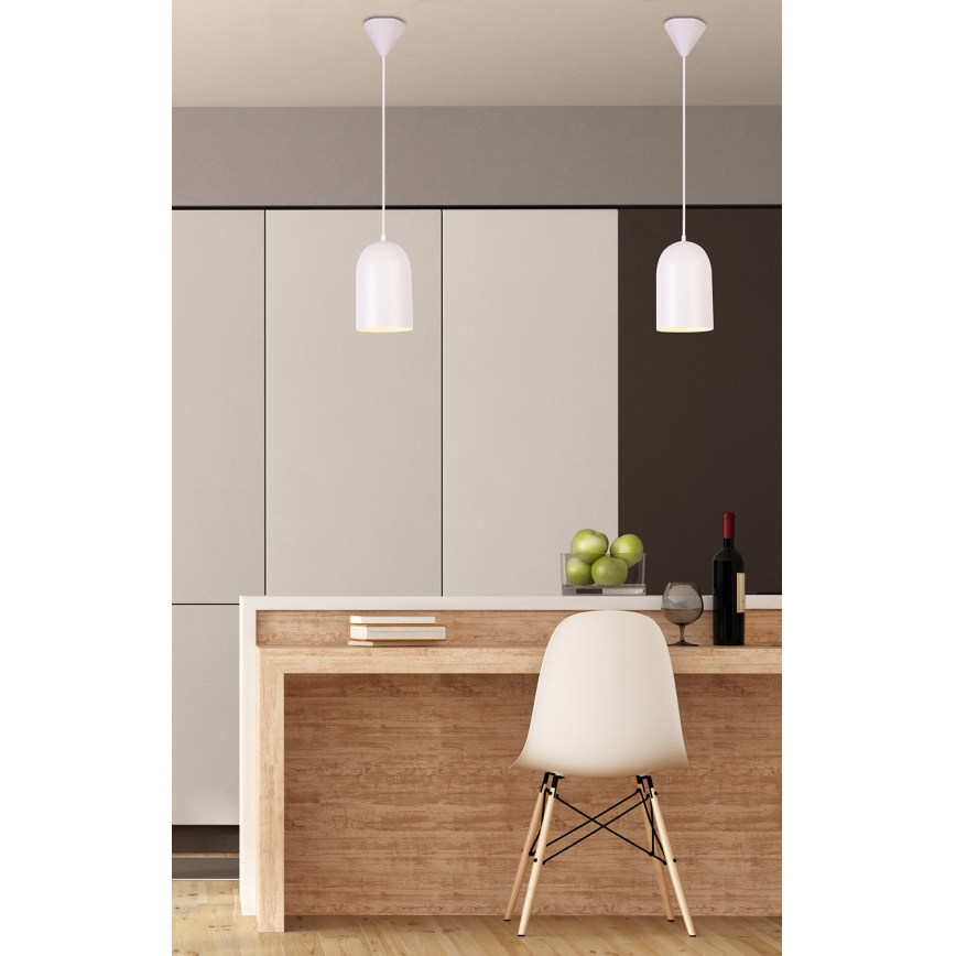 Lestenec na vrvici OSS 1xE27/40W/230V bela