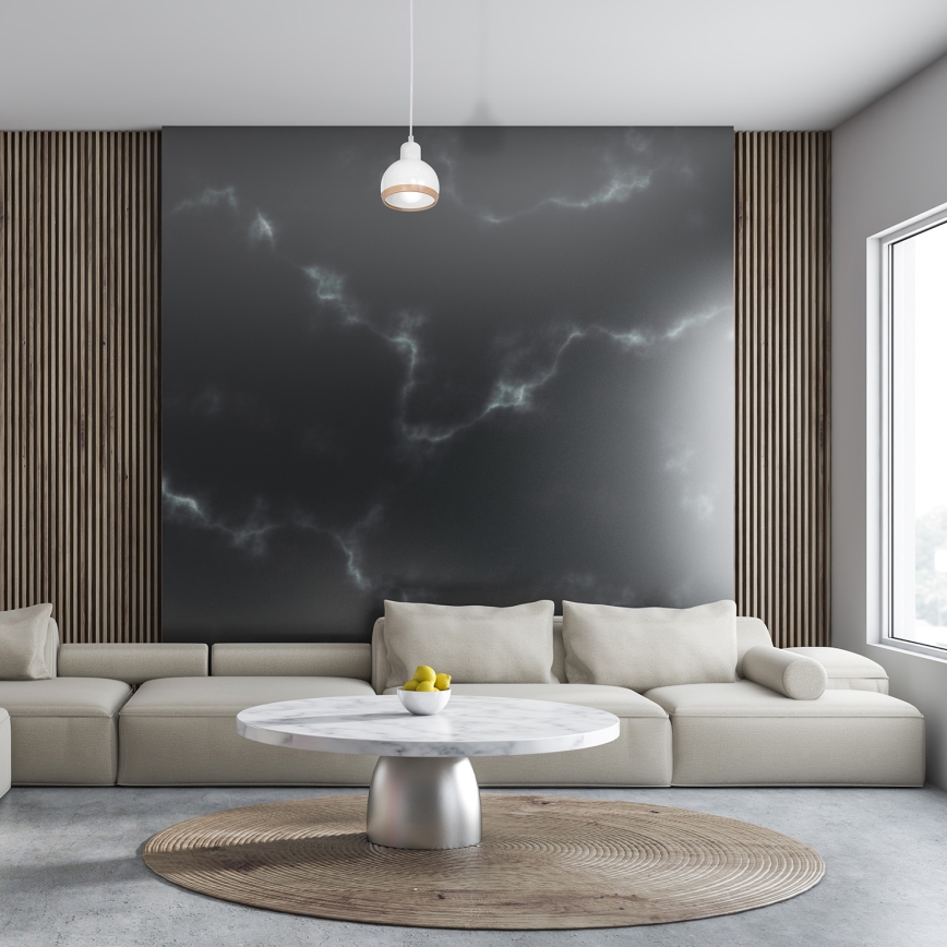 Lestenec na vrvici OVAL 1xE27/60W/230V bel