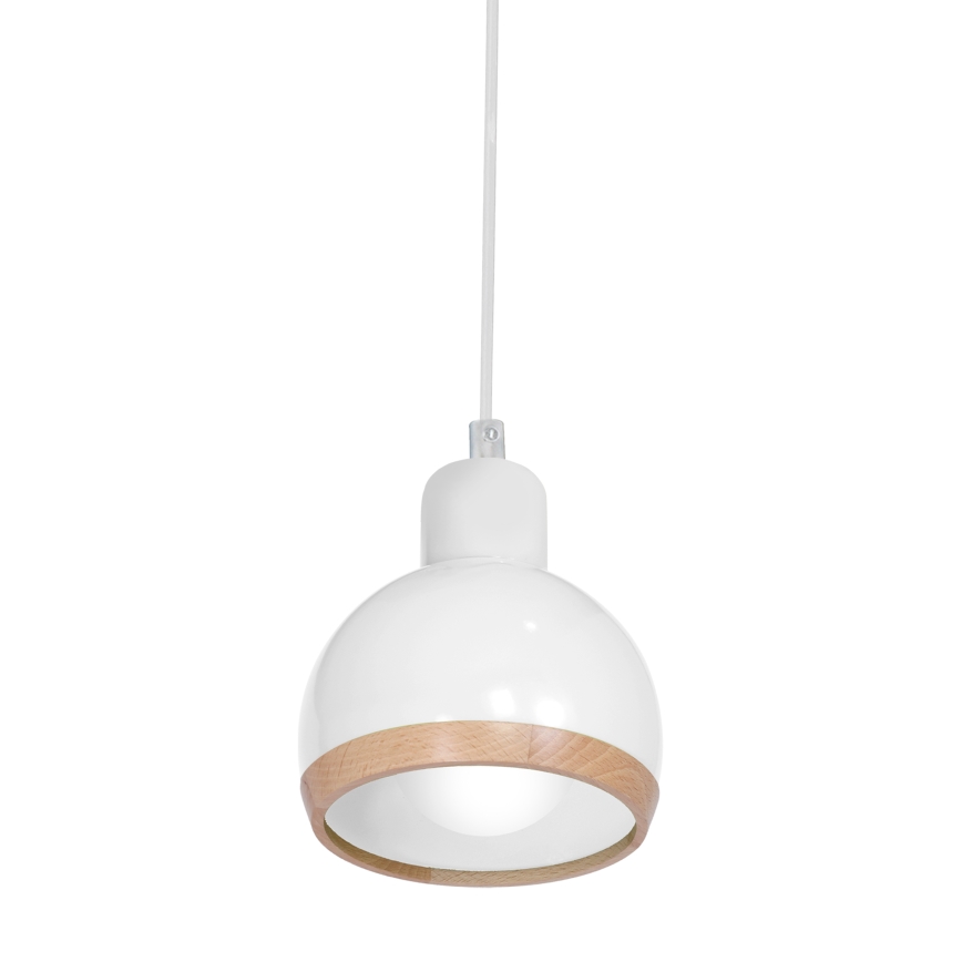 Lestenec na vrvici OVAL 1xE27/60W/230V bel