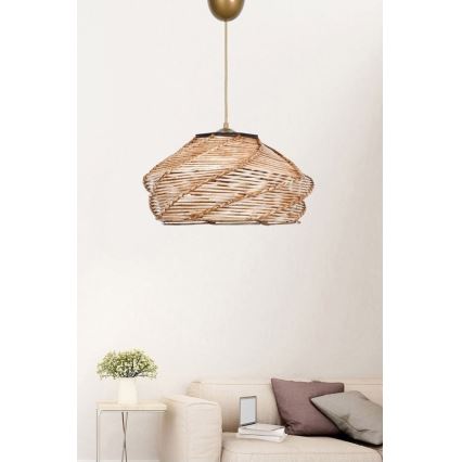 Lestenec na vrvici OVALE 1xE27/60W/230V ratan