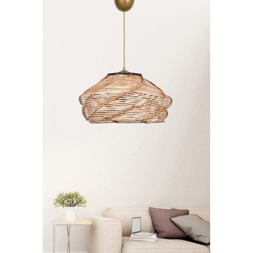 Lestenec na vrvici OVALE 1xE27/60W/230V ratan