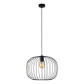 Lestenec na vrvici OVELLA 1xE27/15W/230V premer 46 cm črn