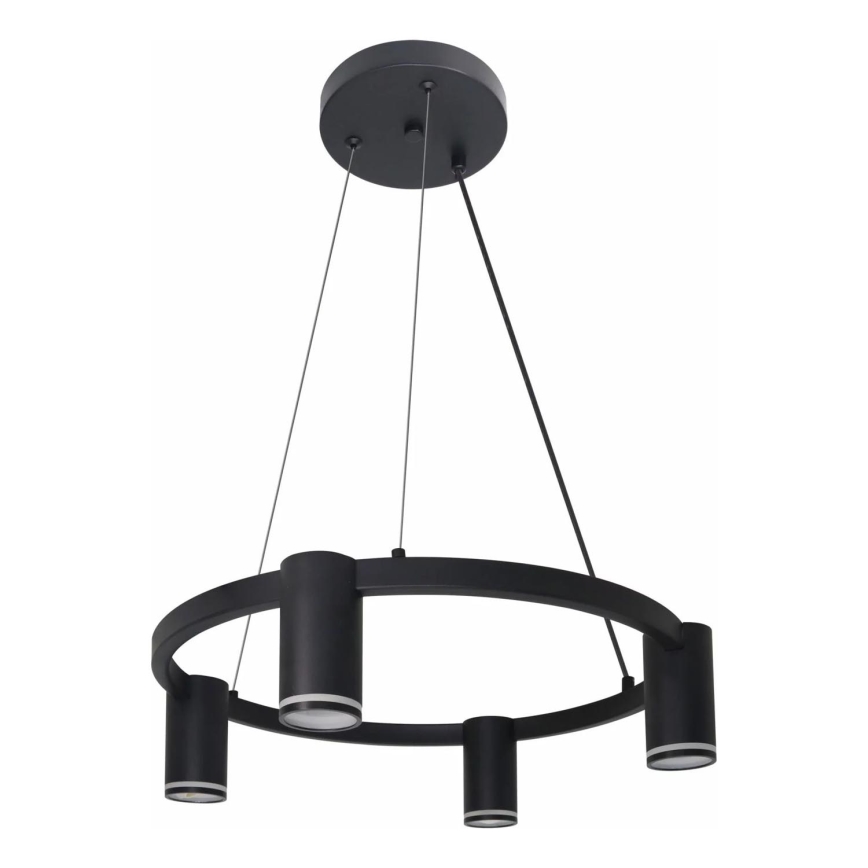 Lestenec na vrvici PARIZ 4xGU10/12W/230V črna