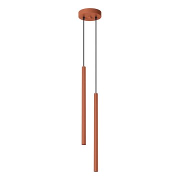 Lestenec na vrvici PASTELO 2xG9/8W/230V rdeča