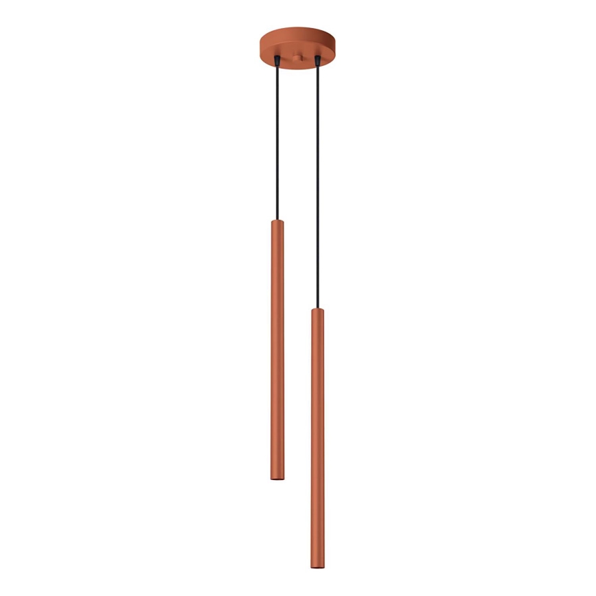 Lestenec na vrvici PASTELO 2xG9/8W/230V rdeča