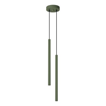 Lestenec na vrvici PASTELO 2xG9/8W/230V zelena