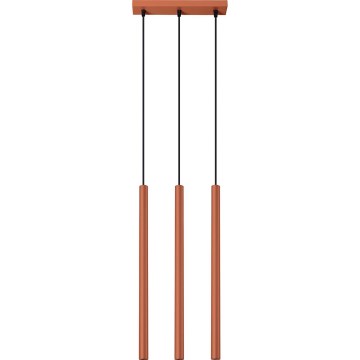Lestenec na vrvici PASTELO 3xG9/8W/230V rdeča