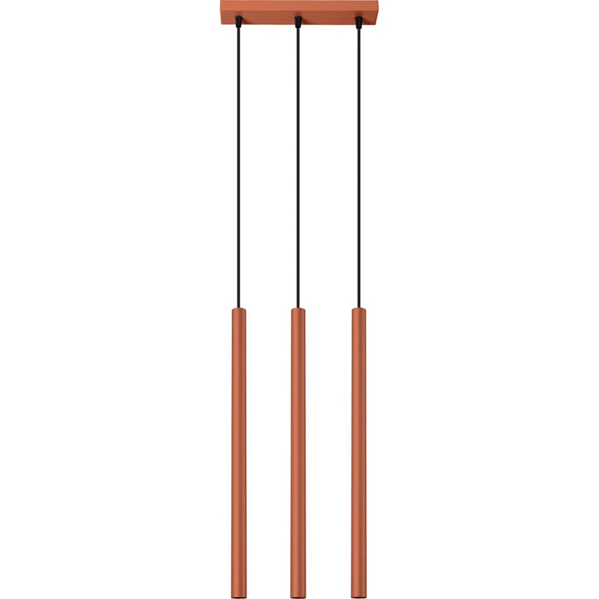 Lestenec na vrvici PASTELO 3xG9/8W/230V rdeča