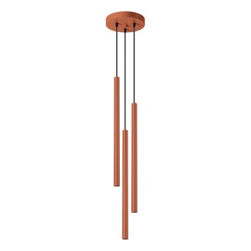 Lestenec na vrvici PASTELO 3xG9/8W/230V rdeča