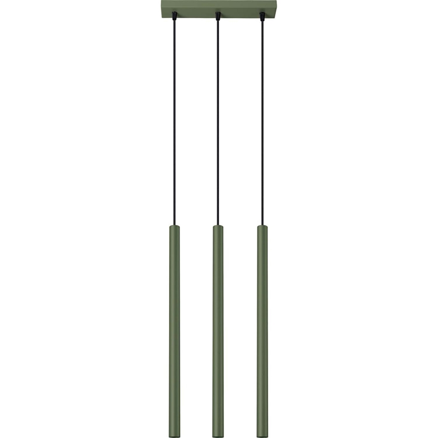Lestenec na vrvici PASTELO 3xG9/8W/230V zelena
