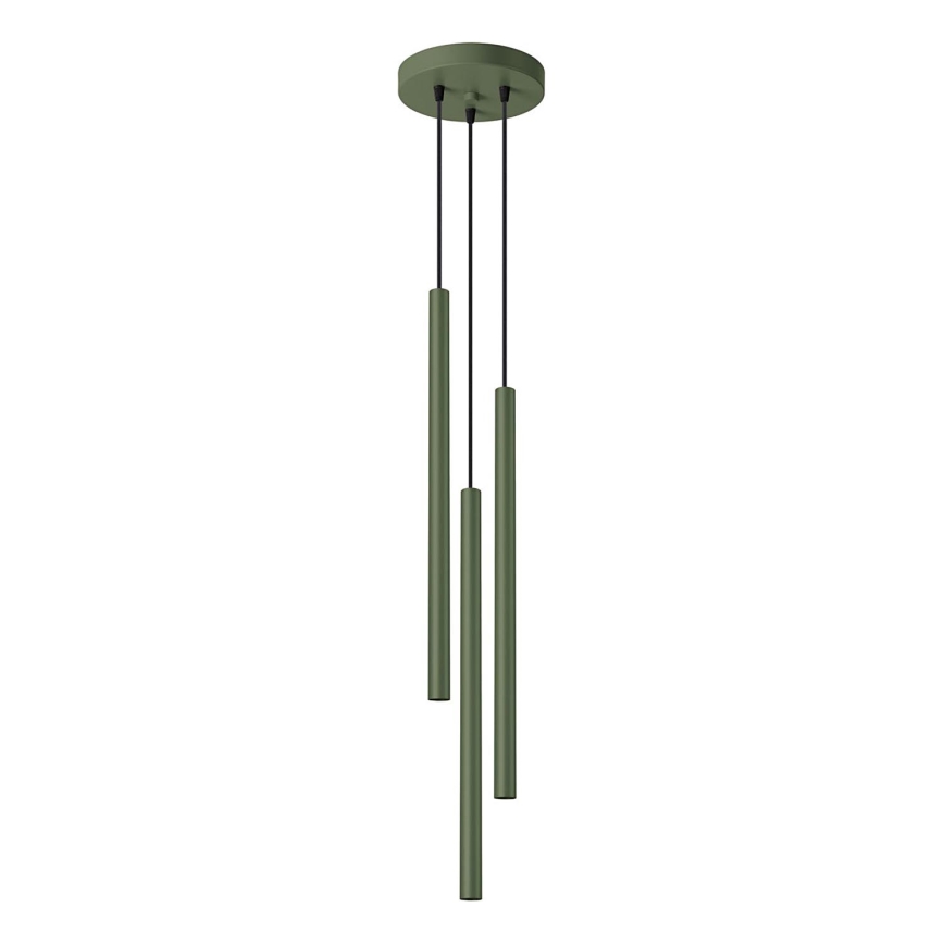 Lestenec na vrvici PASTELO 3xG9/8W/230V zelena