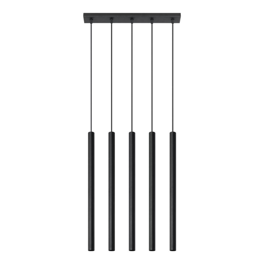 Lestenec na vrvici PASTELO 5 5xG9/12W/230V črn