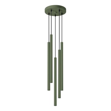 Lestenec na vrvici PASTELO 5xG9/8W/230V zelena