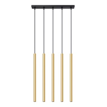 Lestenec na vrvici PASTELO 5xG9/8W/230V zlata