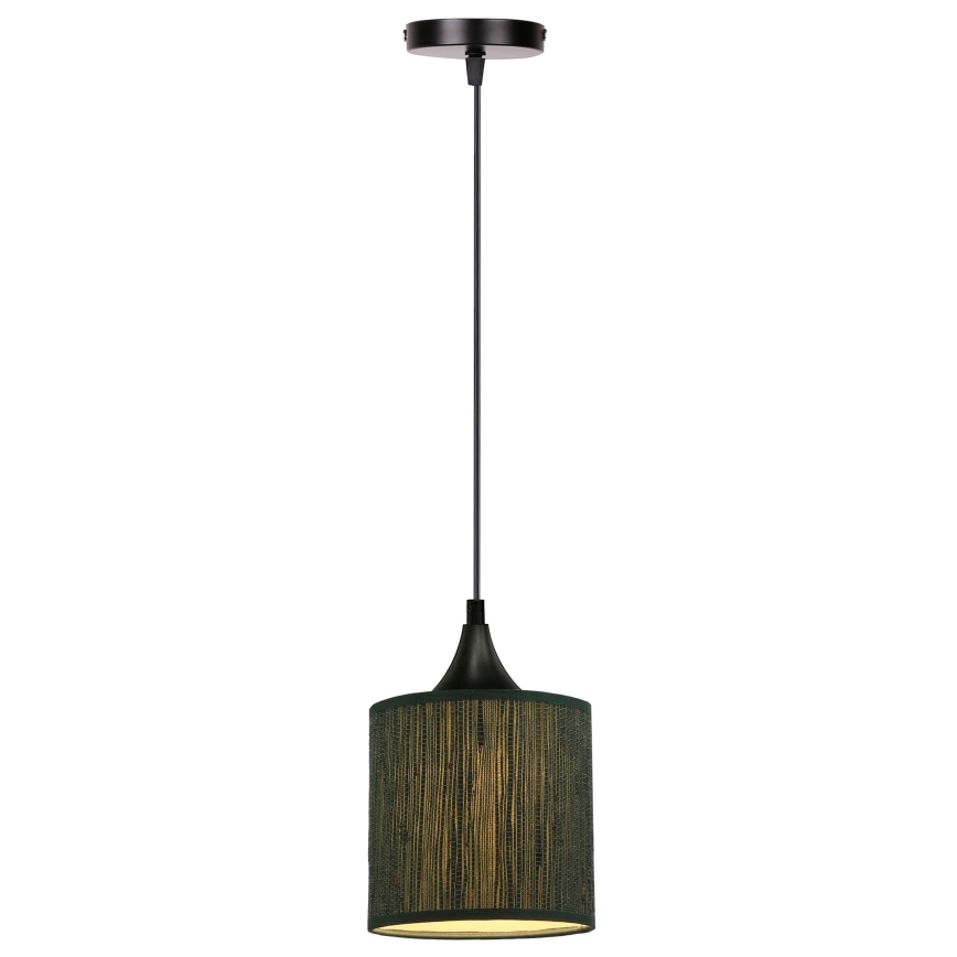 Lestenec na vrvici PATTI 1xE27/60W/230V pr. 15 cm zelena