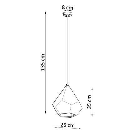 Lestenec na vrvici PAVLUS 1xE27/60W/230V