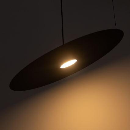 Lestenec na vrvici PIATTO 1xGX53/15W/230V, premer 55 cm, črn