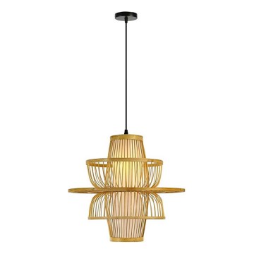 Lestenec na vrvici PINCHOS 1xE27/40W/230V pr. 45 cm bambus