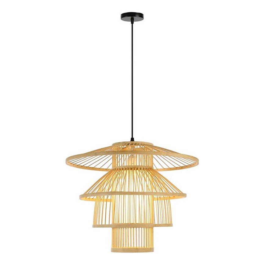 Lestenec na vrvici PINCHOS 1xE27/40W/230V pr. 50 cm bambus