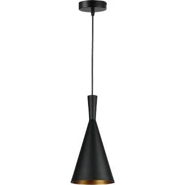 Lestenec na vrvici PINIO 1xE27/60W/230V pr. 19 cm črna