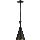 Lestenec na vrvici PINIO 1xE27/60W/230V pr. 19 cm črna