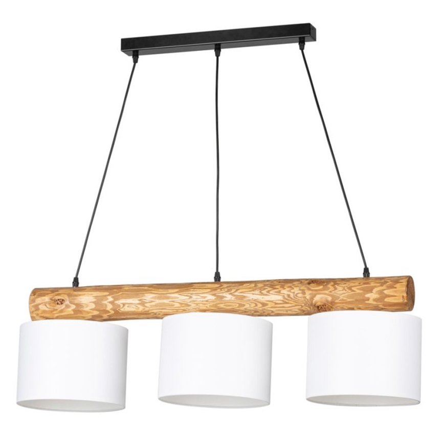 Lestenec na vrvici PINO MIX 3xE27/40W/230V bor
