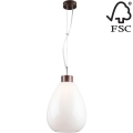 Lestenec na vrvici PIRO 1xE27/60W/230V bukev - FSC certifikat